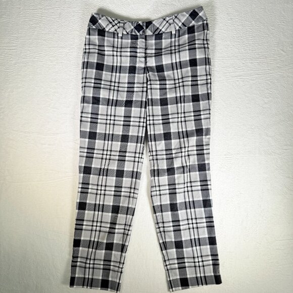 Land's End Classic Clothing Legendary Quality Size 8, Slim Leg Plaid Pants - Picture 3 of 7
